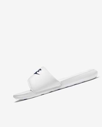 White / Royal Men's Nike Victori One Slides | UK3177