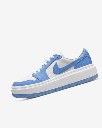 White / White Black / Blue Women's Nike Air Jordan 1 Elevate Low SE Sneakers | UK3004