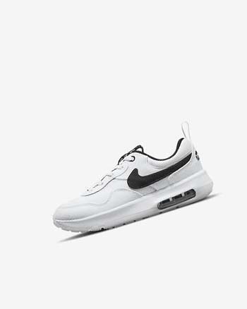 White / White / Black Boys' Nike Air Max Motif Shoes | UK5147