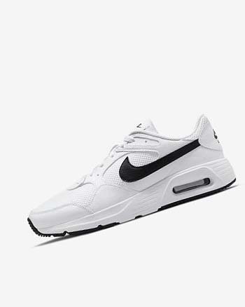 White / White / Black Men's Nike Air Max SC Sneakers | UK2528