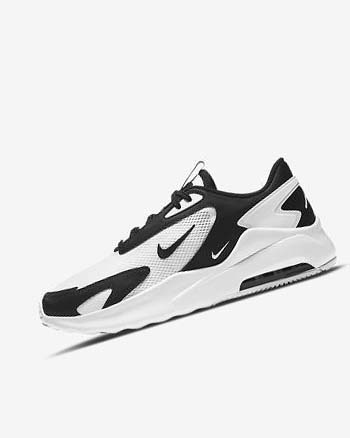 White / White / Black Men's Nike Air Max Bolt Sneakers | UK2904