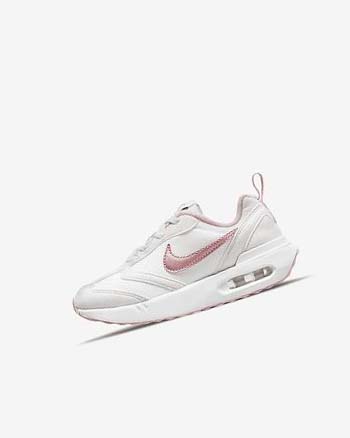 White / White / Black / Pink Boys' Nike Air Max Dawn Sneakers | UK2364