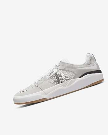 White / White / Black / White Men's Nike SB Ishod Wair Skate Shoes | UK5346