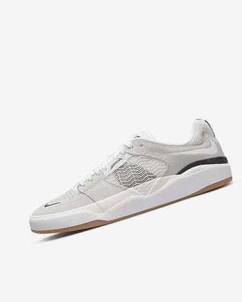 White / White / Black / White Women's Nike SB Ishod Wair Skate Shoes | UK3112