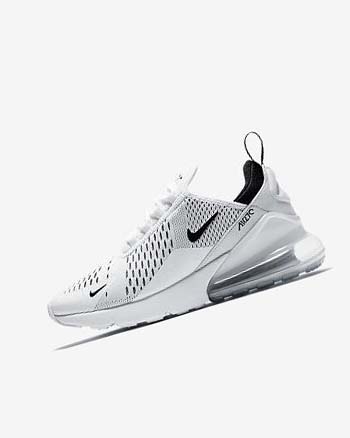 White / White / Black Women's Nike Air Max 270 Casual Shoes | UK5044