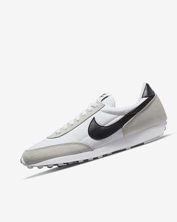 White / White / Black Women's Nike Daybreak Sneakers | UK5392