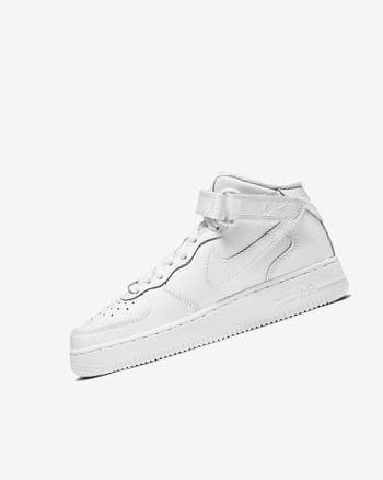 White / White Boys' Nike Air Force 1 Mid LE Sneakers | UK3220