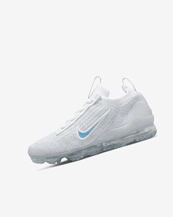 White / White Boys' Nike Air VaporMax 2021 FK Sneakers | UK2962