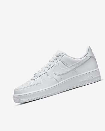 White / White Men's Nike Air Force 1 '07 Sneakers | UK4588