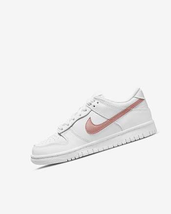 White / White / Metal Red Brown Boys' Nike Dunk Low Sneakers | UK3079