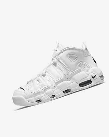 White / White / Navy Men's Nike Air More Uptempo '96 Basketball Shoes | UK3262