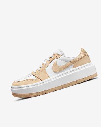 White / White / White Black Women's Nike Air Jordan 1 Elevate Low Sneakers | UK2966