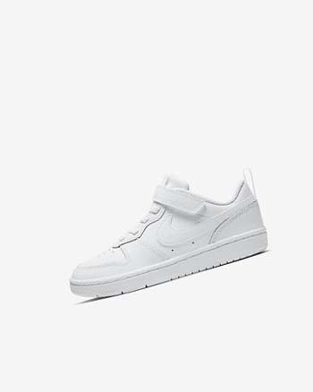 White / White / White Boys' Nike Court Borough Low 2 Shoes | UK2684