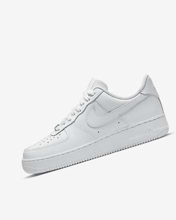 White / White / White / White Women's Nike Air Force 1 '07 Sneakers | UK4618