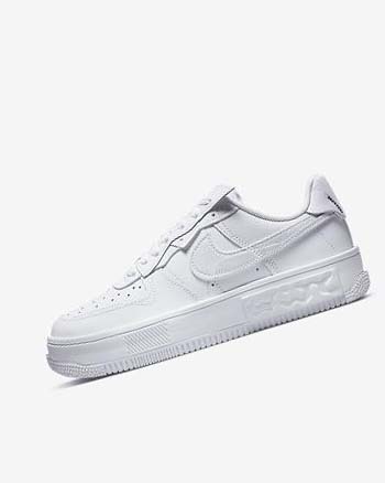 White / White / White / White Women's Nike Air Force 1 Fontanka Sneakers | UK4886