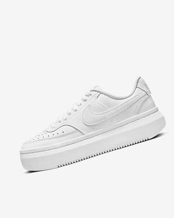 White / White / White Women's Nike Court Vision Alta Sneakers | UK2524