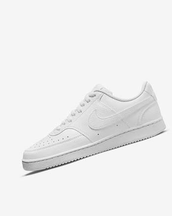 White / White / White Women's Nike Court Vision Low Next Nature Sneakers | UK5165