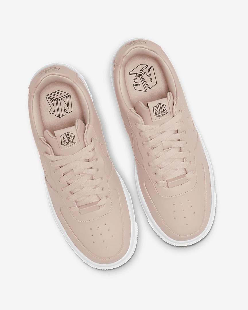 Beige / Black / White / Beige Women's Nike Air Force 1 Pixel Sneakers | UK5506