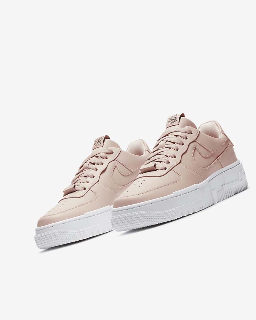 Beige / Black / White / Beige Women's Nike Air Force 1 Pixel Sneakers | UK5506