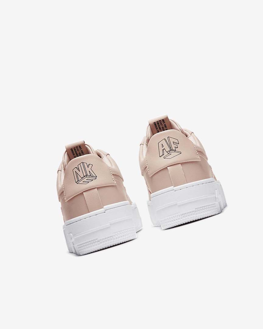 Beige / Black / White / Beige Women's Nike Air Force 1 Pixel Sneakers | UK5506