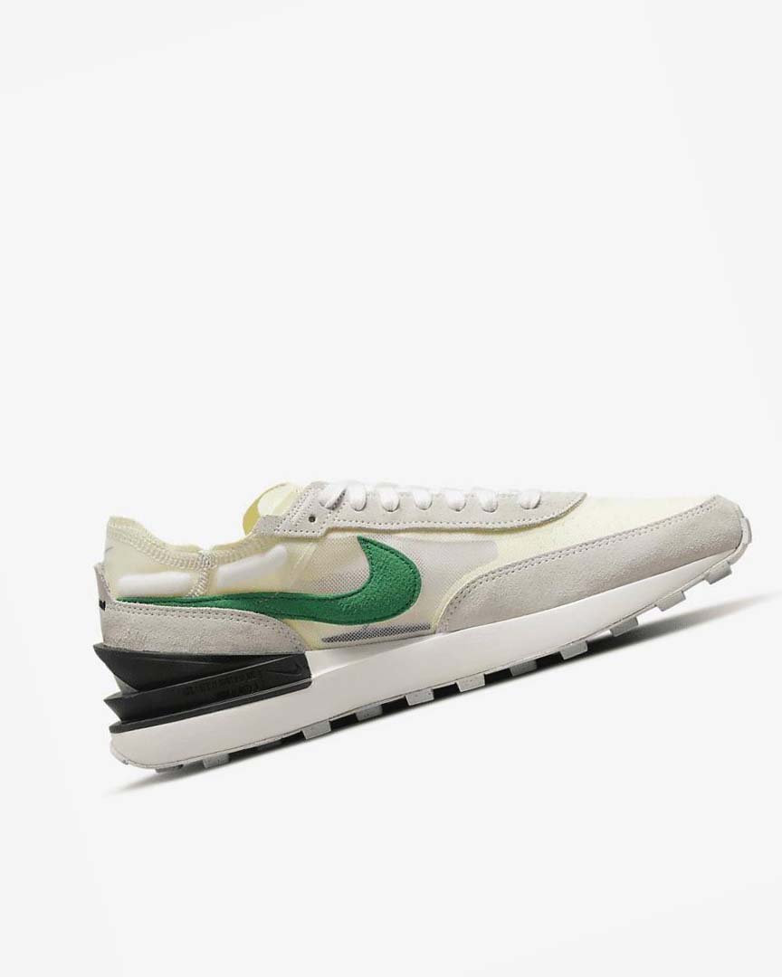 Beige / Green / Black Men's Nike Waffle One Sneakers | UK4614