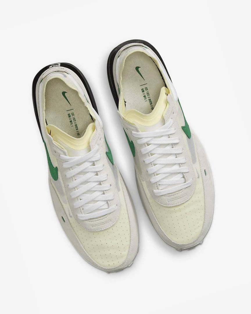 Beige / Green / Black Men's Nike Waffle One Sneakers | UK4614