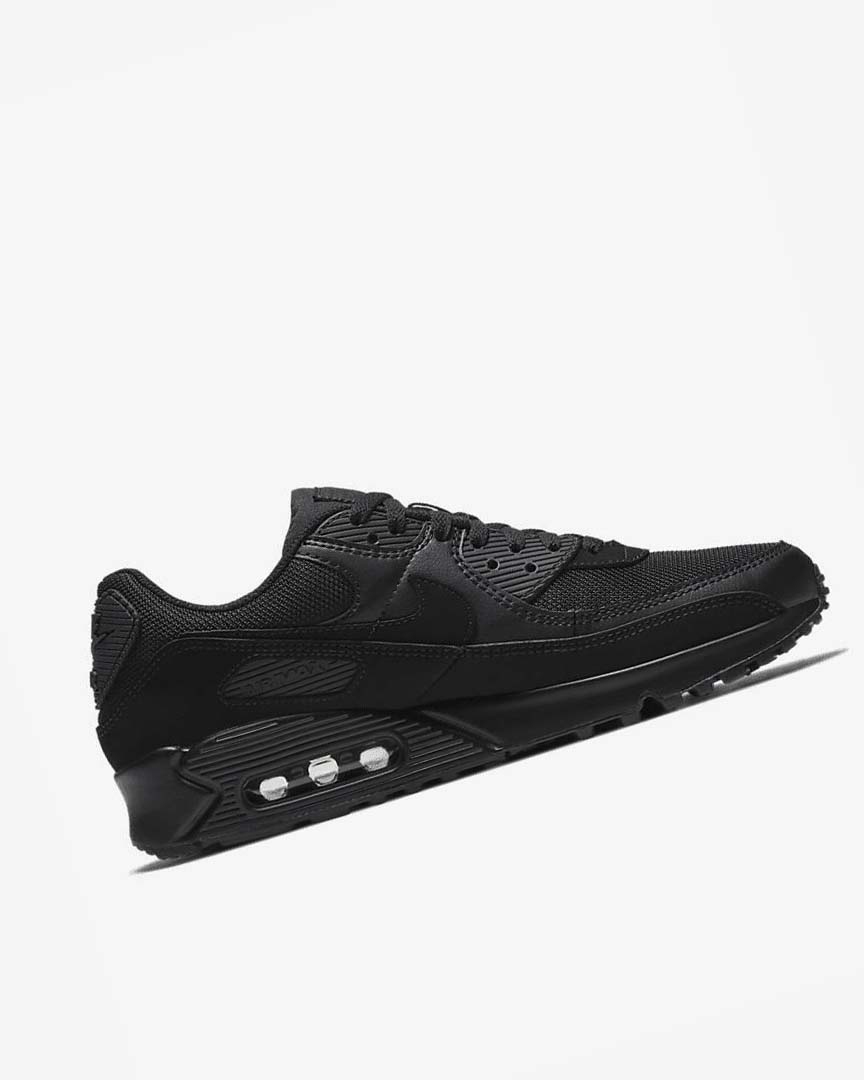 Black / Black / Black / Black Men's Nike Air Max 90 Casual Shoes | UK2914