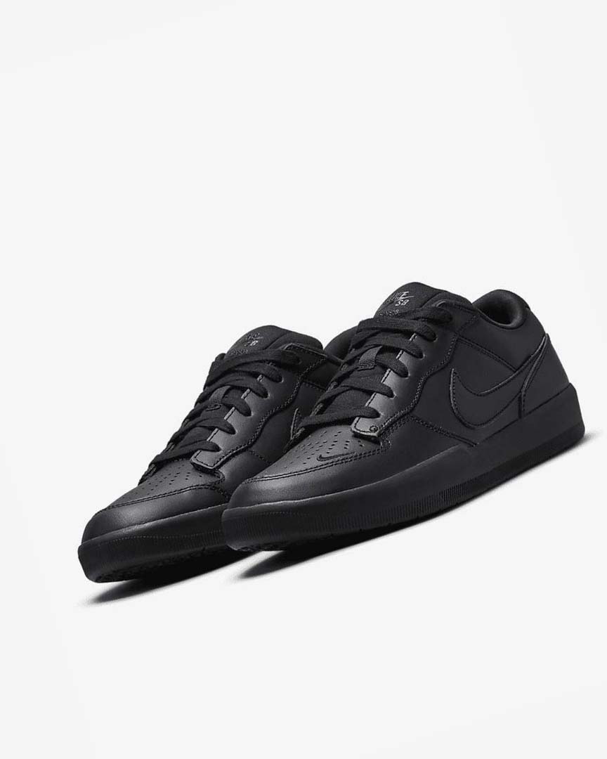 Black / Black / Black / Black Men's Nike SB Force 58 Premium Skate Shoes | UK4534