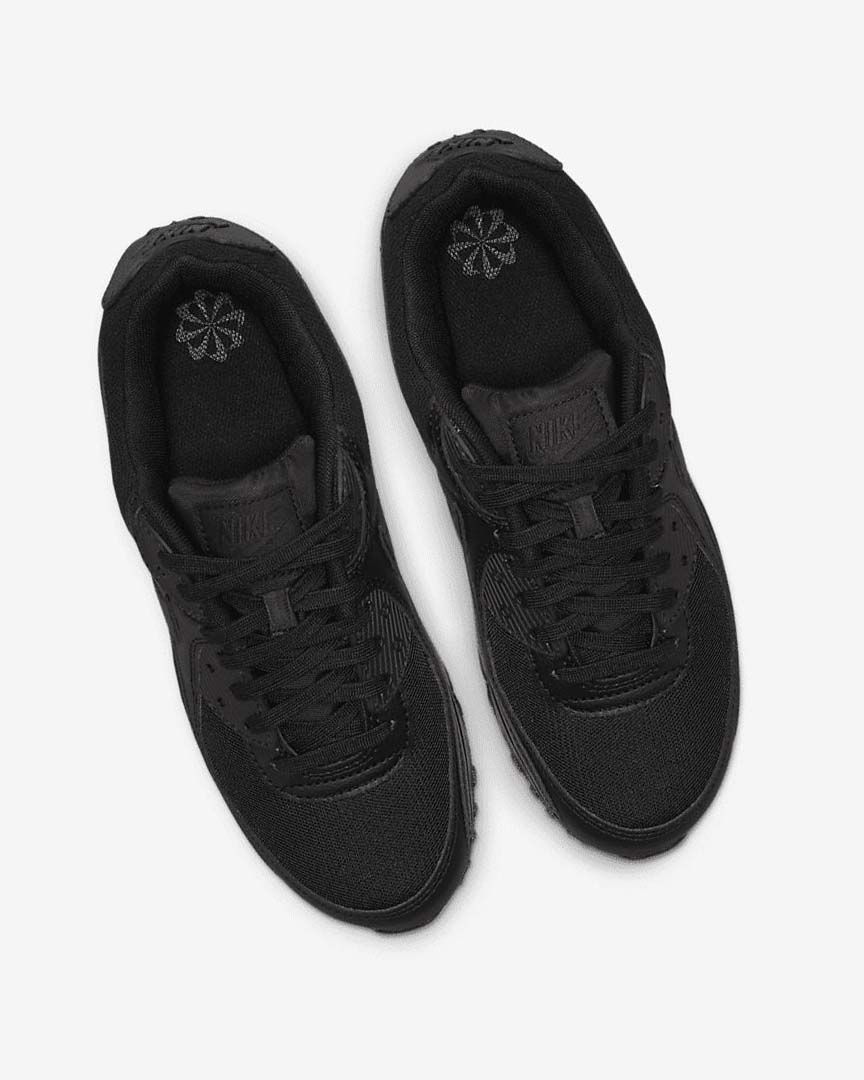 Black / Black / Black / Black Women's Nike Air Max 90 Casual Shoes | UK1182