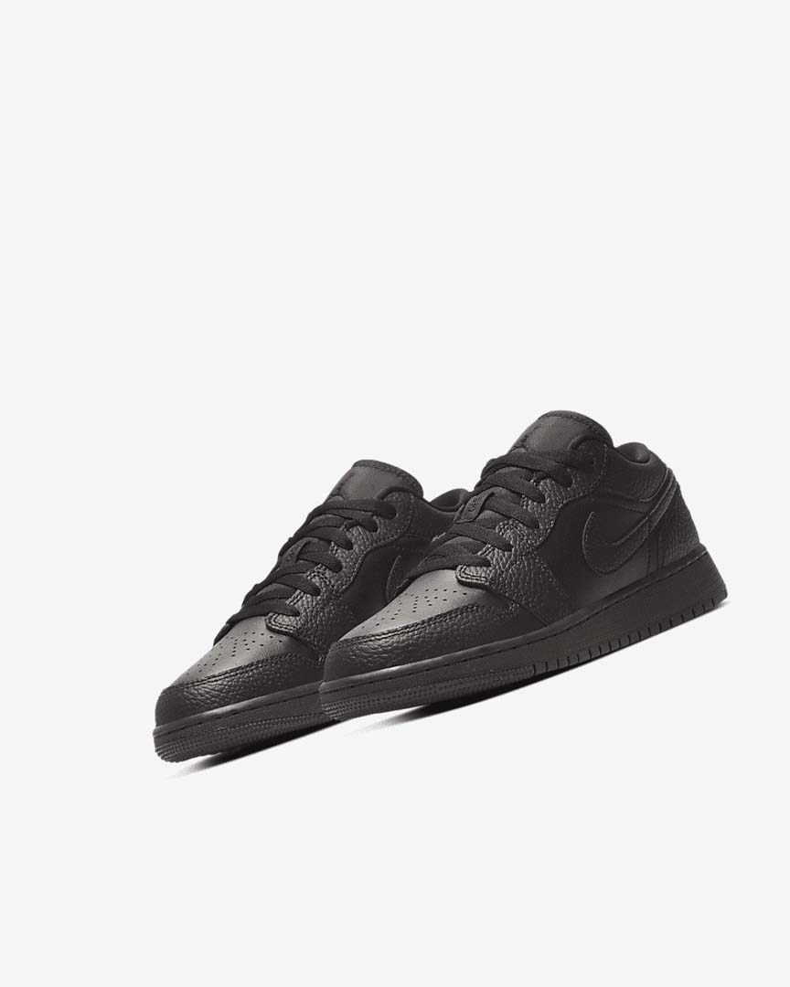 Black / Black / Black Boys' Nike Air Jordan 1 Low Sneakers | UK2829