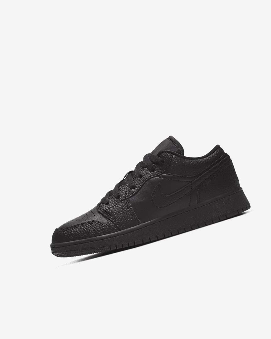 Black / Black / Black Boys\' Nike Air Jordan 1 Low Sneakers | UK2829