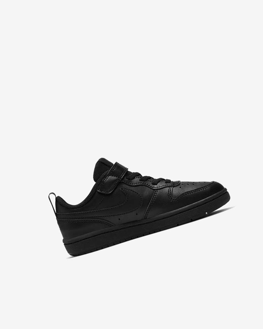 Black / Black / Black Boys' Nike Court Borough Low 2 Shoes | UK2927