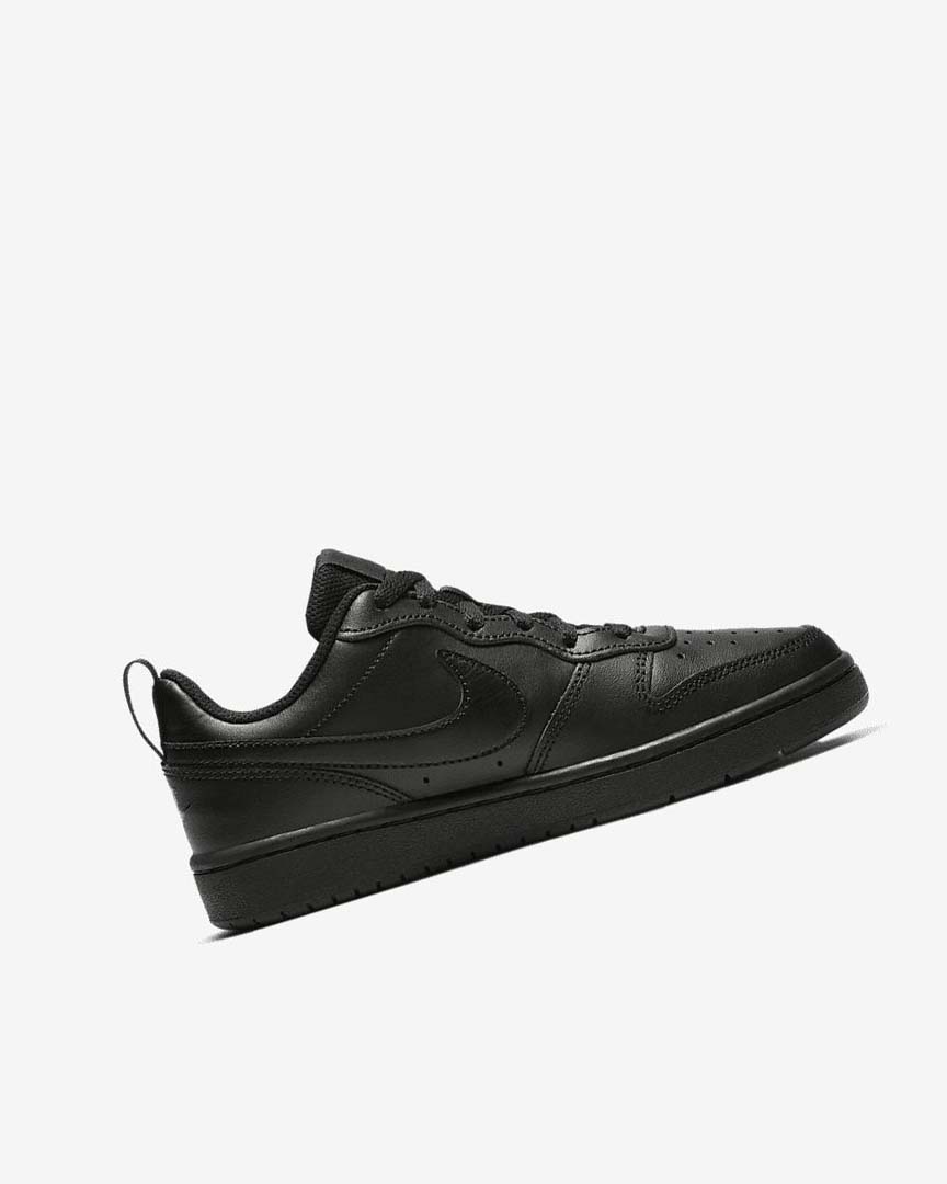 Black / Black / Black Boys' Nike Court Borough Low 2 Shoes | UK5037