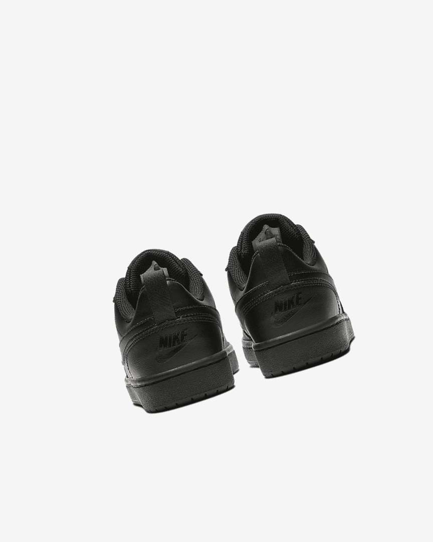 Black / Black / Black Boys' Nike Court Borough Low 2 Shoes | UK5037