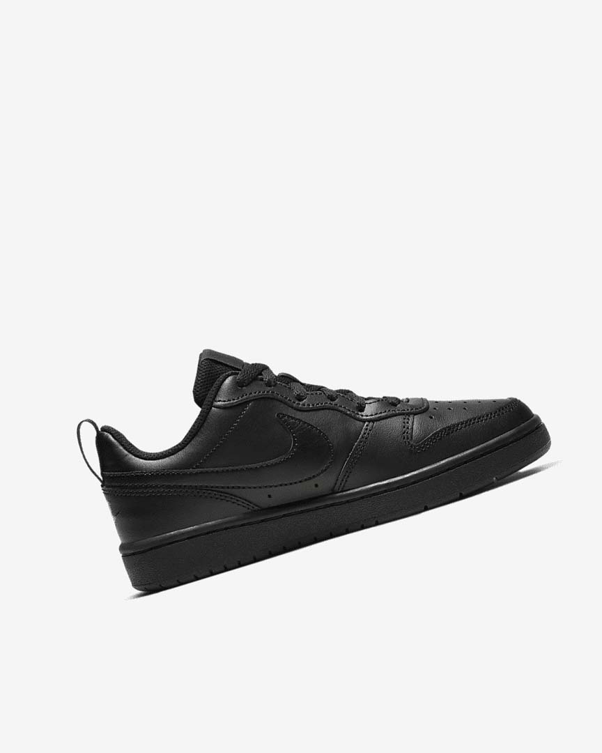 Black / Black / Black Girls' Nike Court Borough Low 2 Shoes | UK2517