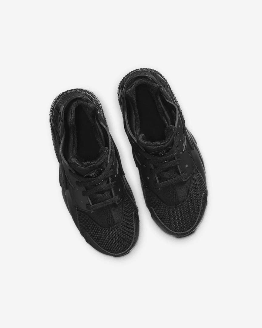 Black / Black / Black Girls' Nike Huarache Run Shoes | UK2561