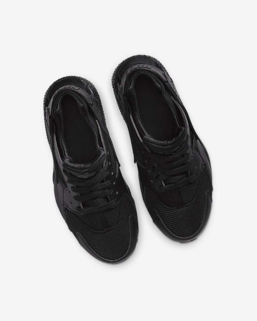 Black / Black / Black Girls' Nike Huarache Run Shoes | UK2784