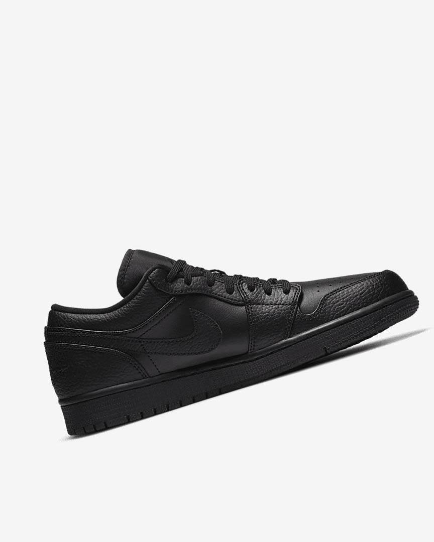 Black / Black / Black Men's Nike Air Jordan 1 Low Sneakers | UK1121