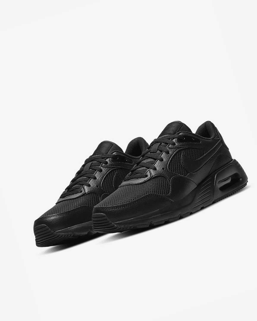 Black / Black / Black Men's Nike Air Max SC Sneakers | UK1177