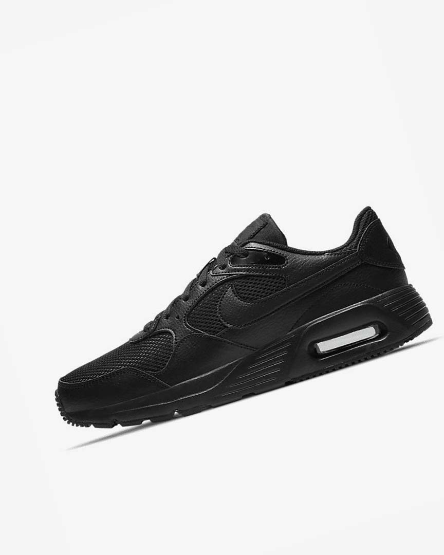 Black / Black / Black Men\'s Nike Air Max SC Sneakers | UK1177