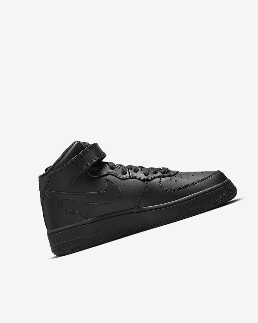 Black / Black Boys' Nike Air Force 1 Mid LE Sneakers | UK5391