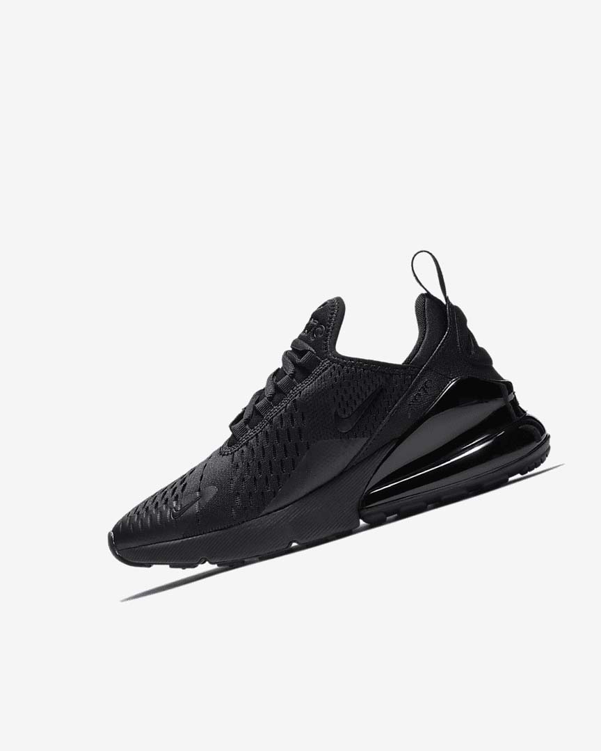 Black / Black Boys\' Nike Air Max 270 Casual Shoes | UK2573