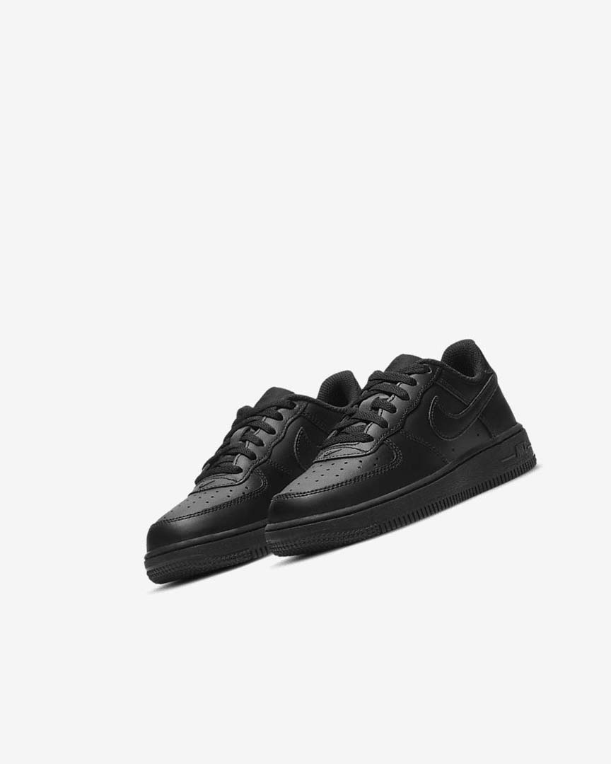 Black / Black Boys' Nike Force 1 LE Shoes | UK4867