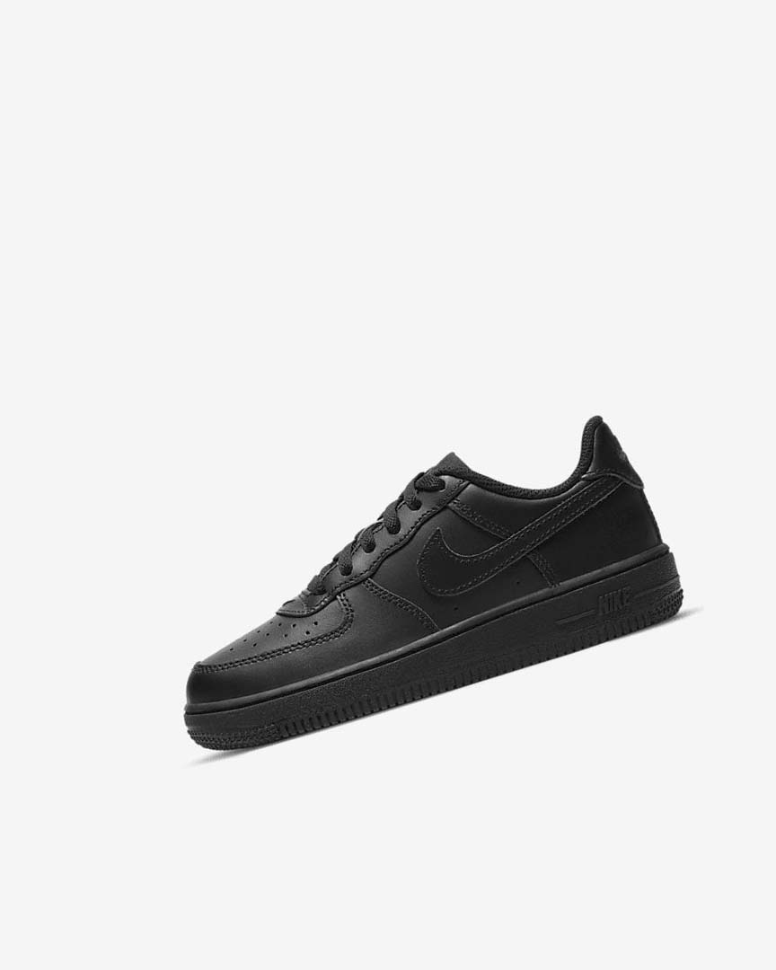 Black / Black Boys\' Nike Force 1 LE Shoes | UK4867