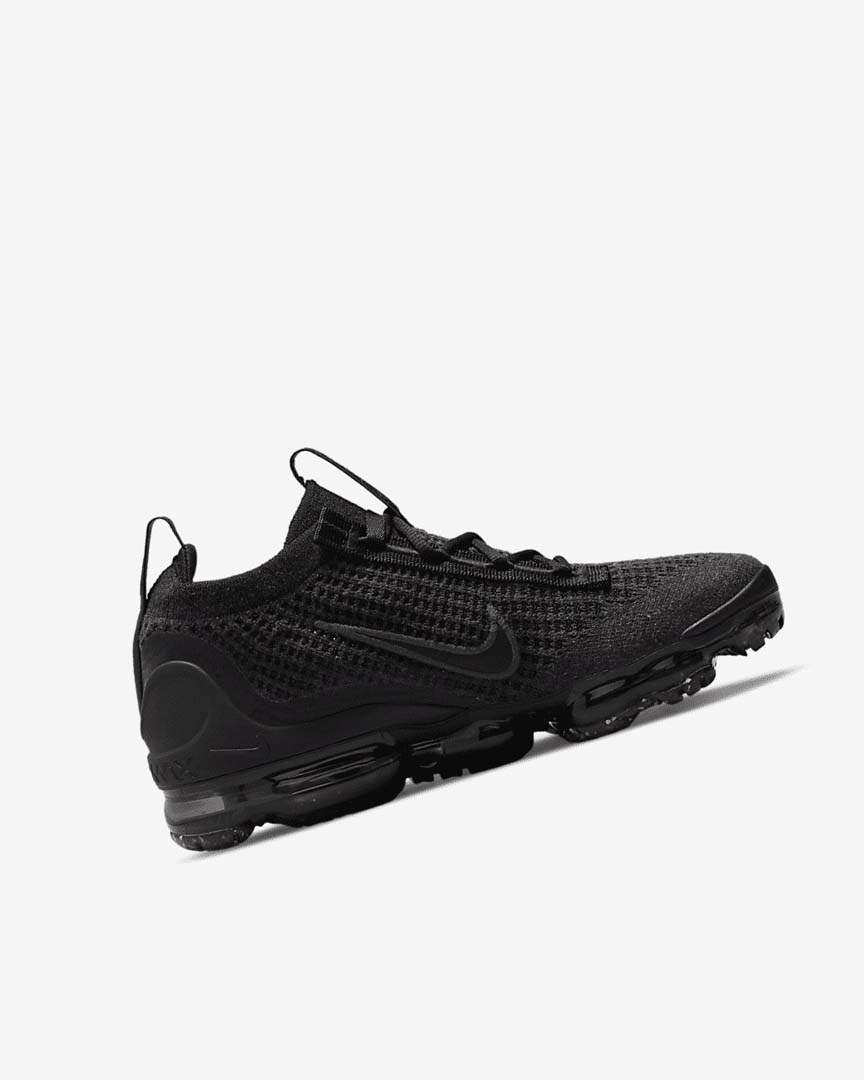 Black / Black / Dark Grey / Black Girls' Nike Air VaporMax 2021 FK Sneakers | UK2805