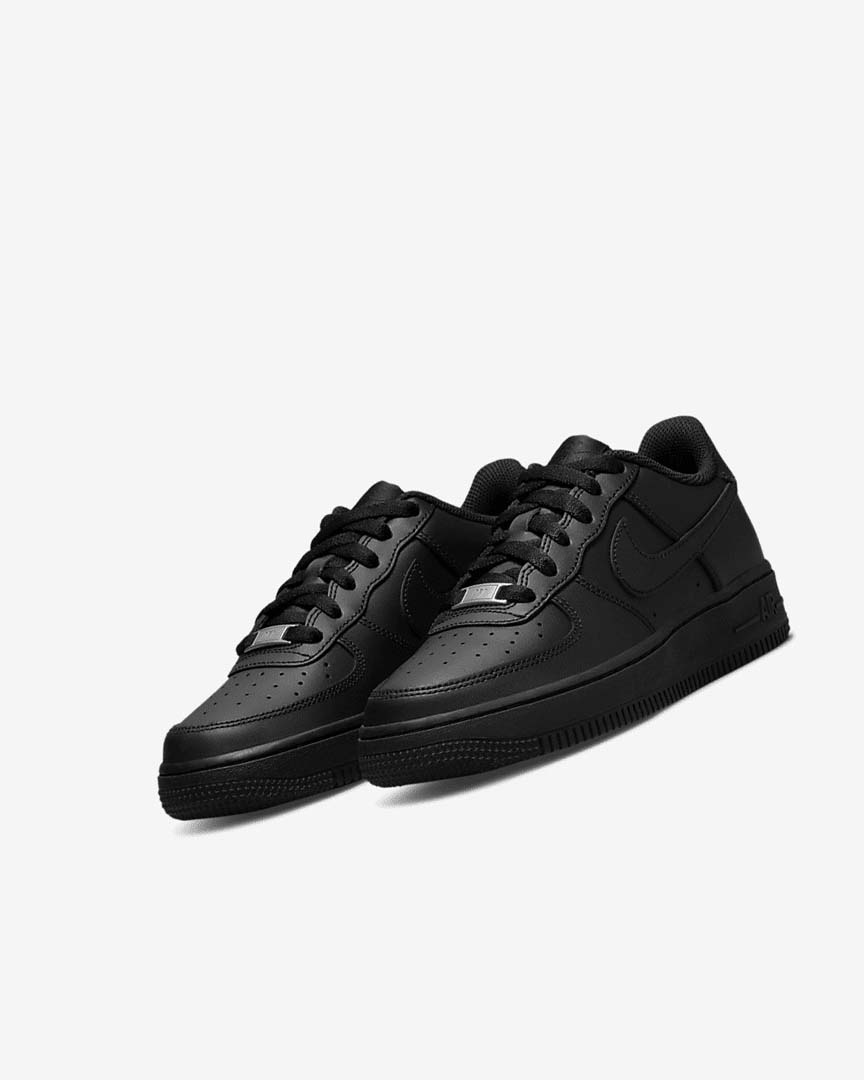 Black / Black Girls' Nike Air Force 1 LE Sneakers | UK5491