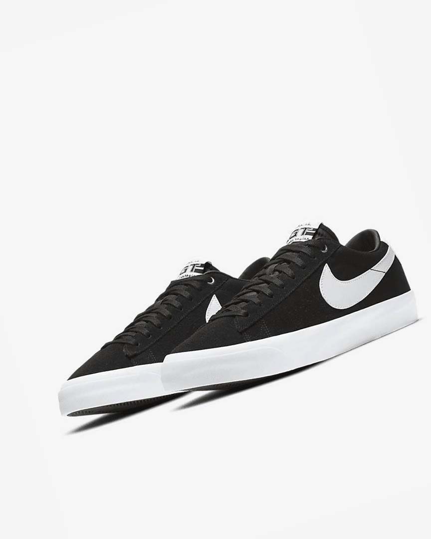 Black / Black / Light Brown / White Men's Nike SB Zoom Blazer Low Pro GT Skate Shoes | UK2242