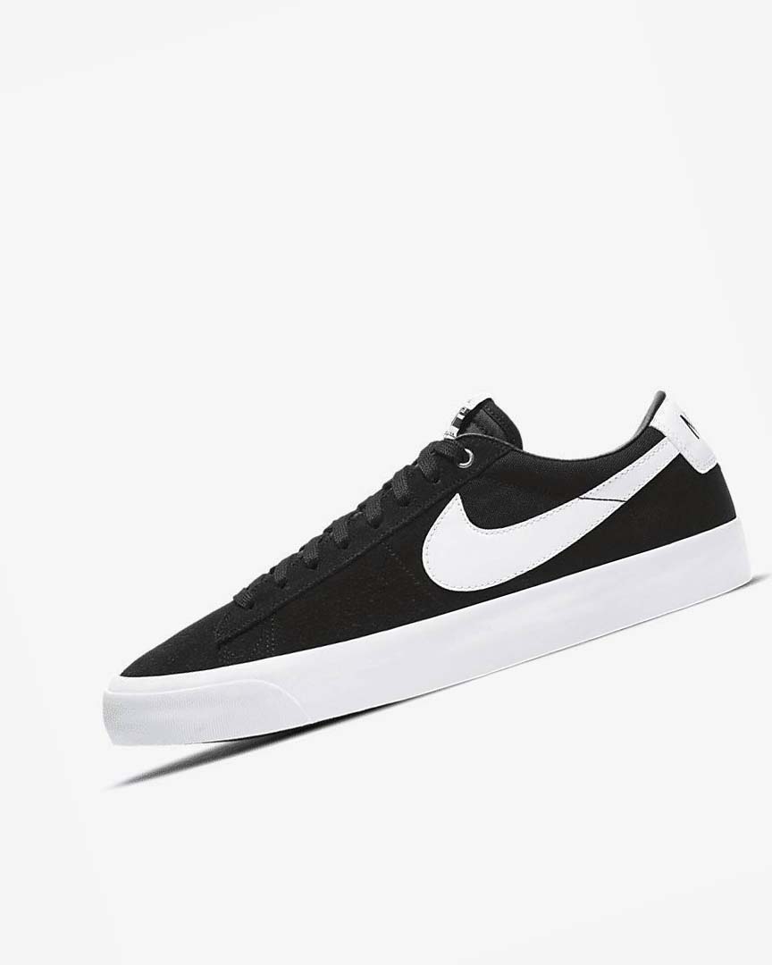 Black / Black / Light Brown / White Men\'s Nike SB Zoom Blazer Low Pro GT Skate Shoes | UK2242