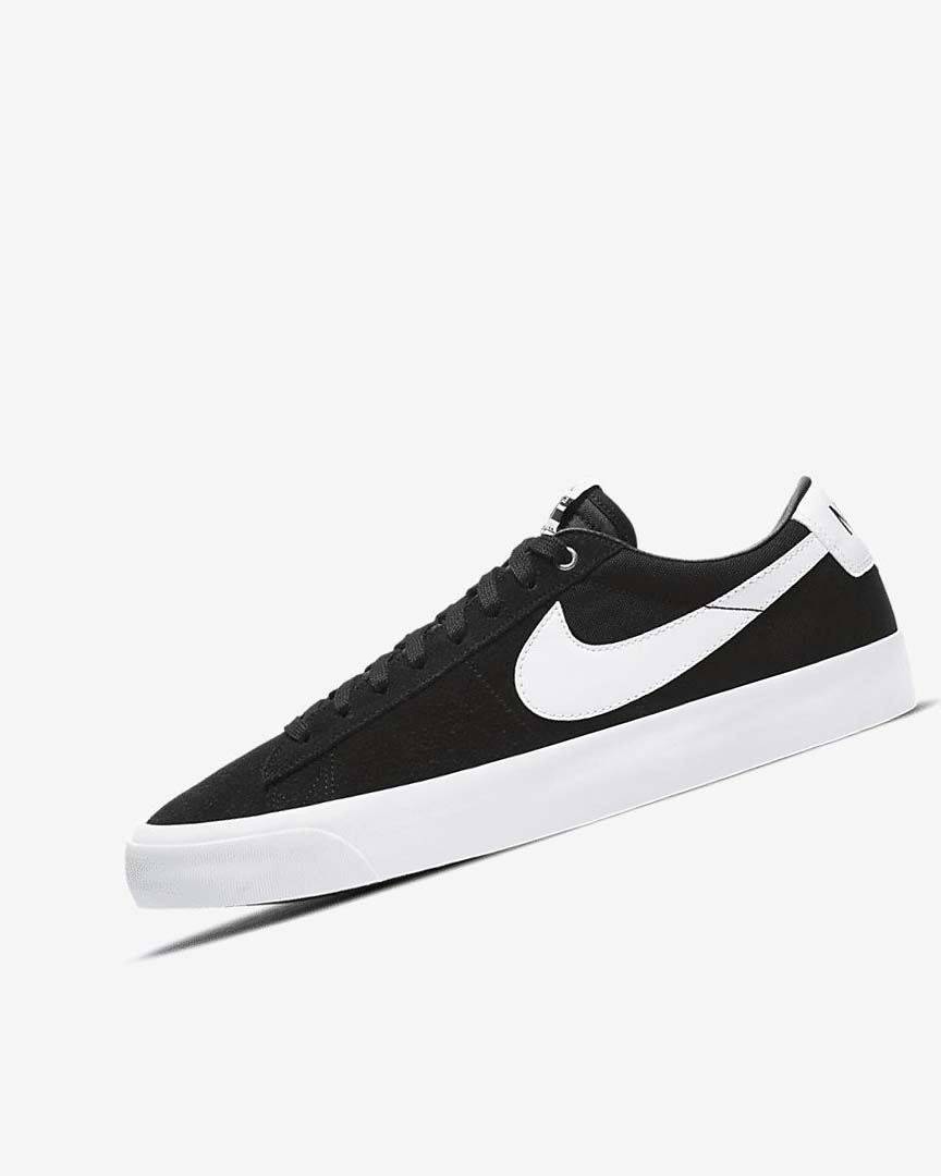 Black / Black / Light Brown / White Women\'s Nike SB Zoom Blazer Low Pro GT Skate Shoes | UK5379