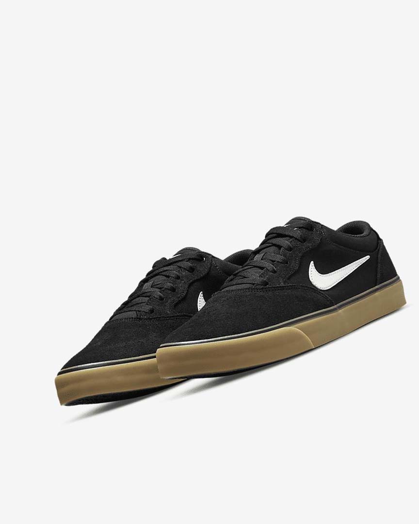 Black / Black / Light Brown / White Women's Nike SB Chron 2 Skate Shoes | UK5449